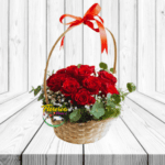 CANASTA 12 ROSAS BELLO AMOR