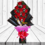 RAMO DE ROSAS, BOMBONES Y PELUCHE - Imagen 2
