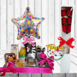 DESAYUNO CUMPLEAÑOS Y CAJA DE 6 ROSAS