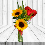 FLORERO 2 GIRASOLES Y GLOBO