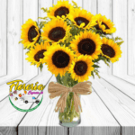 MAJESTUOSO FLORERO DE 10 GIRASOLES