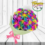 COLORIDA PASIÓN RAMO EN FORMA DE BOUQUET 24 ROSAS