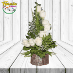 OFRENDA FUNEBRE - ARREGLO ESPIRAL 9 DE ROSAS NATURALES ECUATORIANAS (OFERTA)