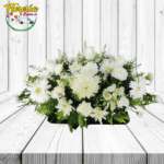 CUBRE URNA DE 3 ROSAS, 2 GERBERAS, MARGARITAS