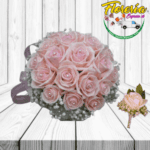 BOUQUET ESTUPENDA UNION 25 ROSAS Y BOTONIER