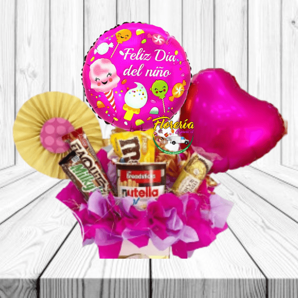 GUACAL DE DULCES Y GLOBO