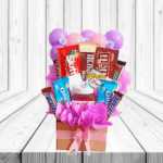 DULCE REGALO CON CHOCOLATES IMPORTADOS Y GLOBOS