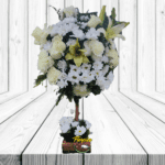 ARREGLO ARBOL DE ROSAS, LILIUM, FLORES Y FOLLAJE