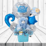 ARREGLO BABY CON PELUCHE Y GLOBOS
