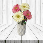 FLORERO DE CERAMICA 4 GERBERAS