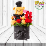 BOX PELUCHE 25 CM Y 7 ROSAS