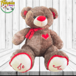 PELUCHE CORAZON BORDADO DE 80 CM