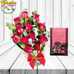 RAMO LOVE VALENTIN DE 12 ROSAS Y BOMBONES DEL SUR