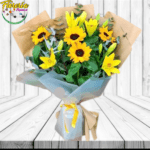 RAMO 4 GIRASOLES 4 LILIUM Y FOLLAJE