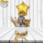BOX CON 1 CERVEZA, BROWNIE, 2 BARRAS DE CHOCOLATE Y GLOBO