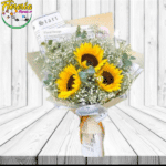 RAMO 3 GIRASOLES Y FOLLAJE