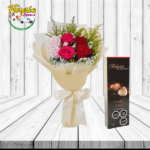 RAMO 6 ROSAS LINEAL + BELGIAN