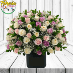 BOX DELUXE 80 ROSAS, FOLLAJE Y GYPSOPHILA