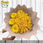 RAMO 40 ROSAS AMARILLAS, 4 GERBERAS CON LINDA ENVOLTURA