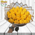 RAMO BUCHON DE 21 ROSAS AMARILLAS