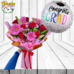 HERMOSO RAMO MIXTO 15 VARAS Y GLOBO METALIZADO
