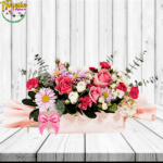 REGALO FLORAL CARAMELO (6 ROSAS, 4 GERBERAS, FOLLAJE MIX)
