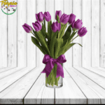 FLORERO 10 TULIPANES MORADOS