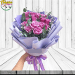 RAMO DE 15 ROSAS LILA/MORADO