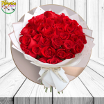 RAMO BUCHON DE 70 ROSAS IMPORTADA Y HERMOSA ENVOLTURA