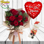 RAMO DE 14 ROSAS GLOBO Y BELGIAN