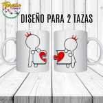 2 TAZA PERSONALIZADA AMOR ROMPECABEZAS