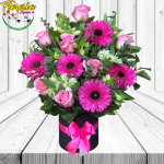BOX REGALA 7 ROSAS 5 GERBERAS