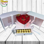 ENCANTADORA CAJA DE ROSAS JABON CON BOMBONES