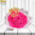 RAMO DE 7 ROSAS JABON, CORONITA Y ENVOLTURA
