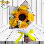 RAMO FLORES AMARILLAS 5 ROSAS 1 GIRASOLES