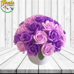 BOX DE ROSAS TONALIDAD MORADA 40 ROSAS ETERNAS