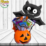 ARREGLO DE HALLOWEEN 10 DULCES Y GLOBO