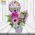 BOX 2 GERBERAS, FERRERO ROCHER Y GLOBO