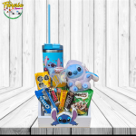 LINDA BASE CON PELUCHE STITCH 7 DULCES Y STANLEY  DECORATIVO