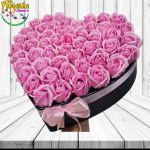 BOX CORAZON 50 ROSAS ETERNAS
