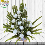 ARREGLO DE 13 ROSAS JABON EN FORMA DE ESPIRAL