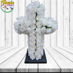 BASE CRUZ FLORAL 45 CM 55 ROSAS ETERNAS