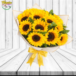 OFERTA: RAMO BUCHON 10 GIRASOLES Y ENVOLTURA