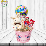 BOX PASCUA: PELUCHITO 15CM, CHOCOLATES, HUEVITOS Y GLOBO
