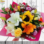 RAMO ALEGRE DIA MIX FLORAL DE 10 VARAS FLORES Y FOLLAJE